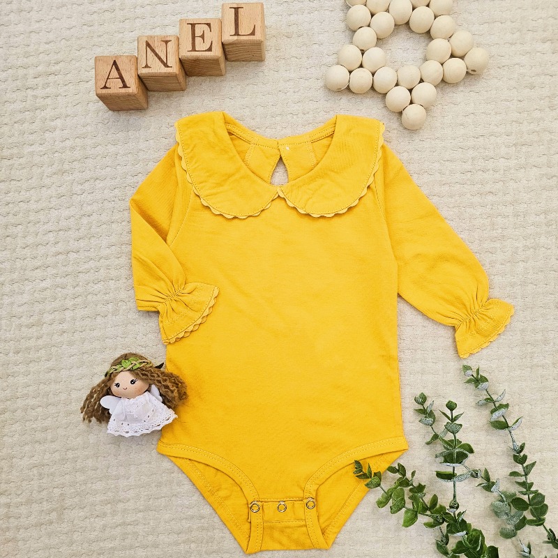 بادی یقه ب ب دخترانه رنگ انتخابی (کد 5007) پک 5عددی، فقط شیری 4عددی