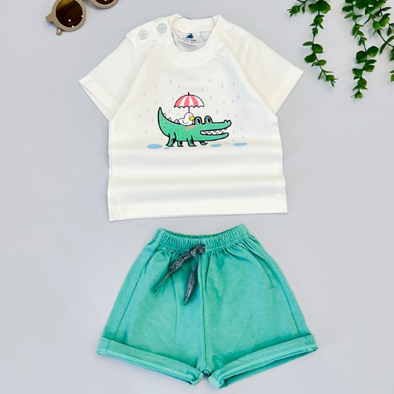 4005 تیشرت شلوارک های نقلی baby gap ، پک4 عددی