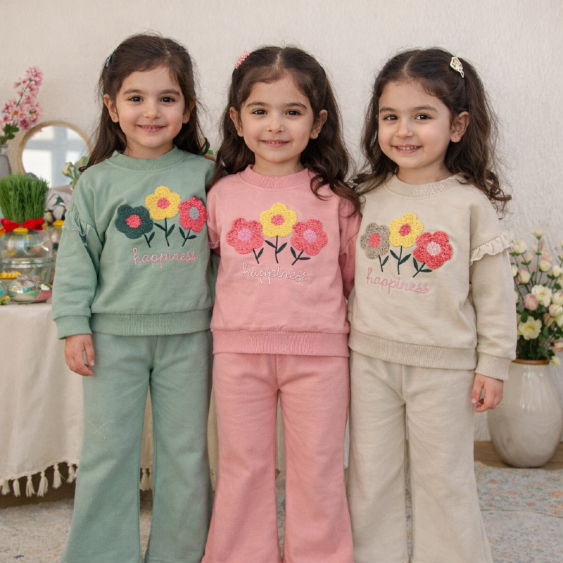 1015 بلوز و شلوار دورس دونخ تیپ لاکرا (۶ ماه الی 3 سال) 5 سایزی