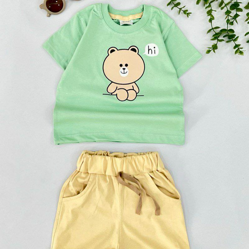 4004 تیشرت شلوارک پسرانه baby gap ، پک 3 عددی