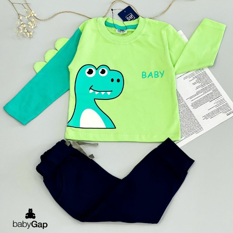بلوز شلوار نقلی baby gap (پک۳عددی) ۳۵-۴۰-۴۵