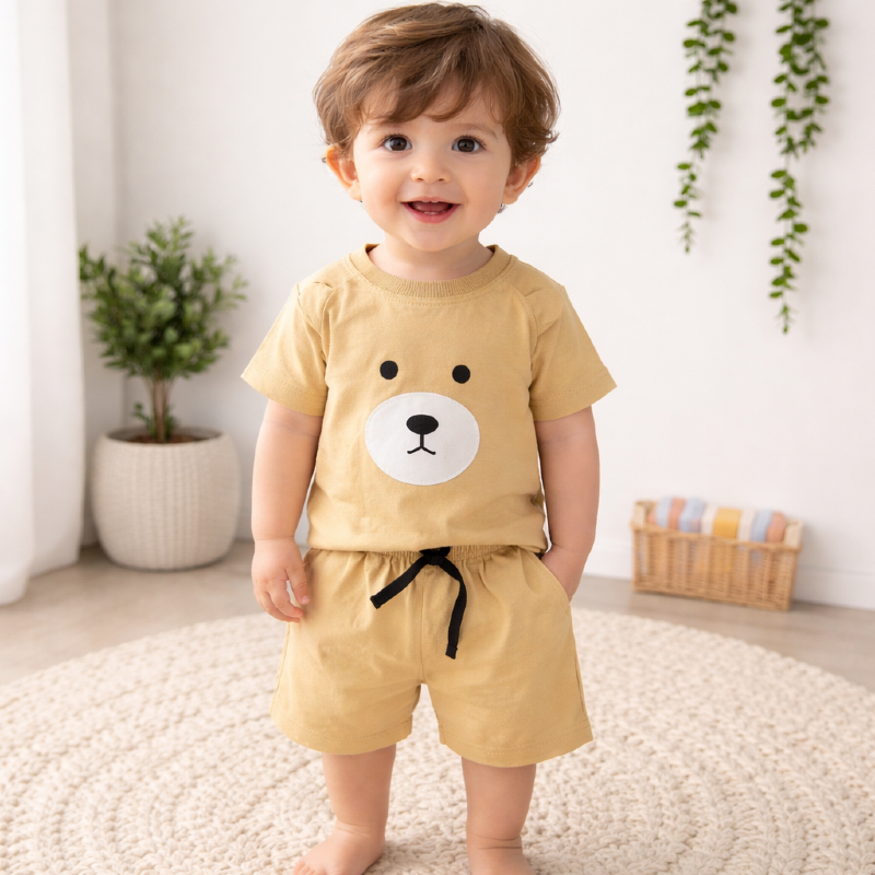 6026 تیشرت شلوارک نقلی babygap پک 4عددی