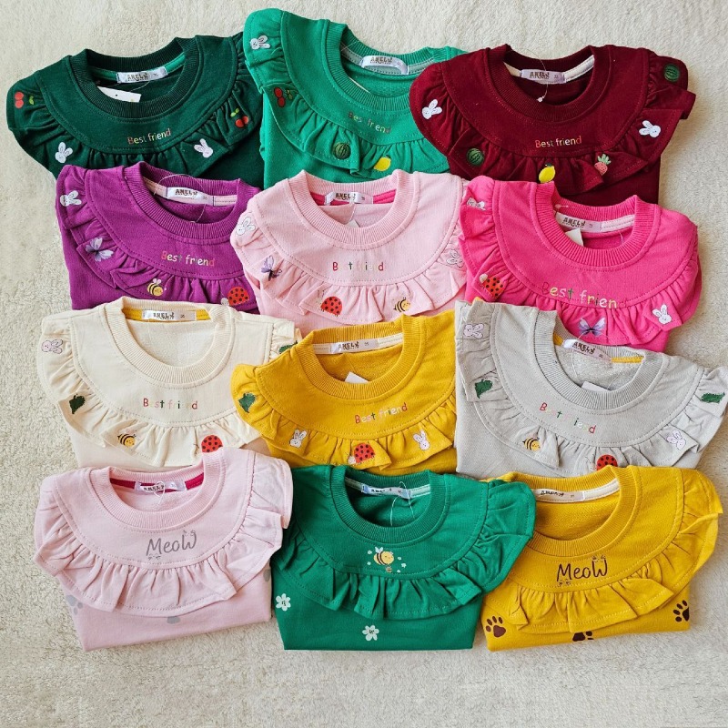 2015 بلوز یقه چین دخترانه ، پک دو عددی 