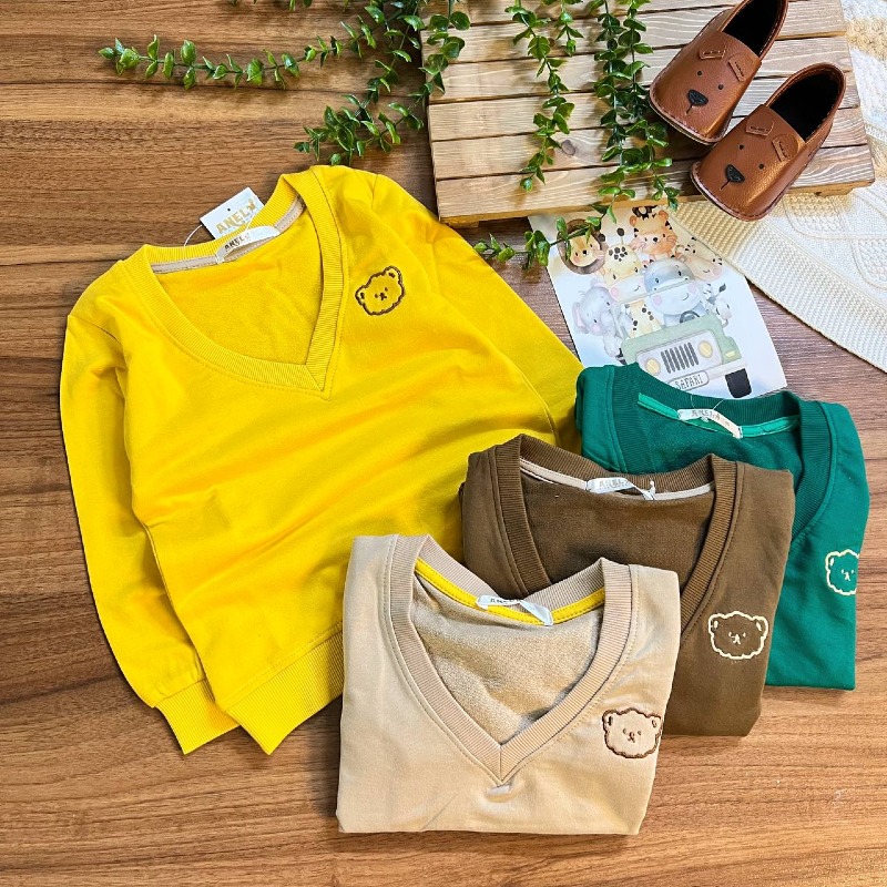 3024 ، بلوز یقه هفت باز ، تدی و استیکر لبخند 