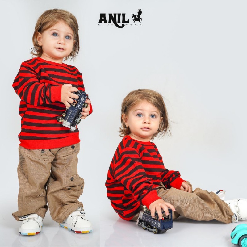 1047 بلوز راه راه گلدوزی polo ، پارچه دورس دونخ تیپ لاکرا رینگر ، پک 3عددی