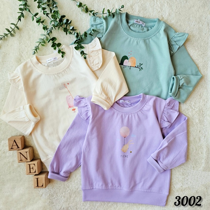 3002 بلوزهای سرآستین چین دار ، پک 3عددی