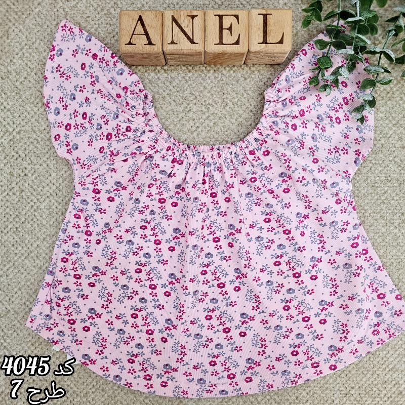 کراپ پنبه نقلی دخترانه (کد4045)(پک2عددی)