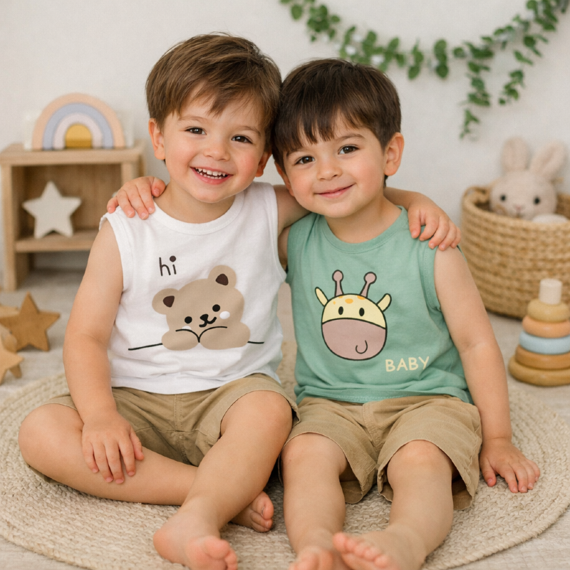 4008 تاپ شلوارک پسرانه baby gap ، پک 3 عددی