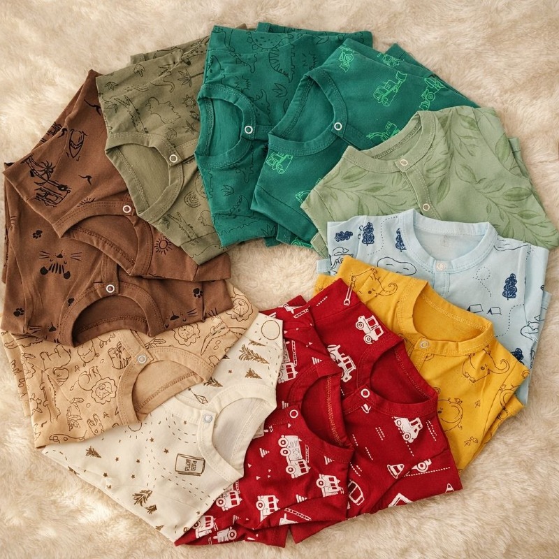 6001 رامپرهای پنبه کامل دکمه (پک ۵ عددی)