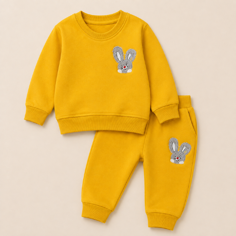 بلوز شلوار دورس گلدوزی little rabbit سایز 1 تا 5 سال (کد 1020) پک5عددی