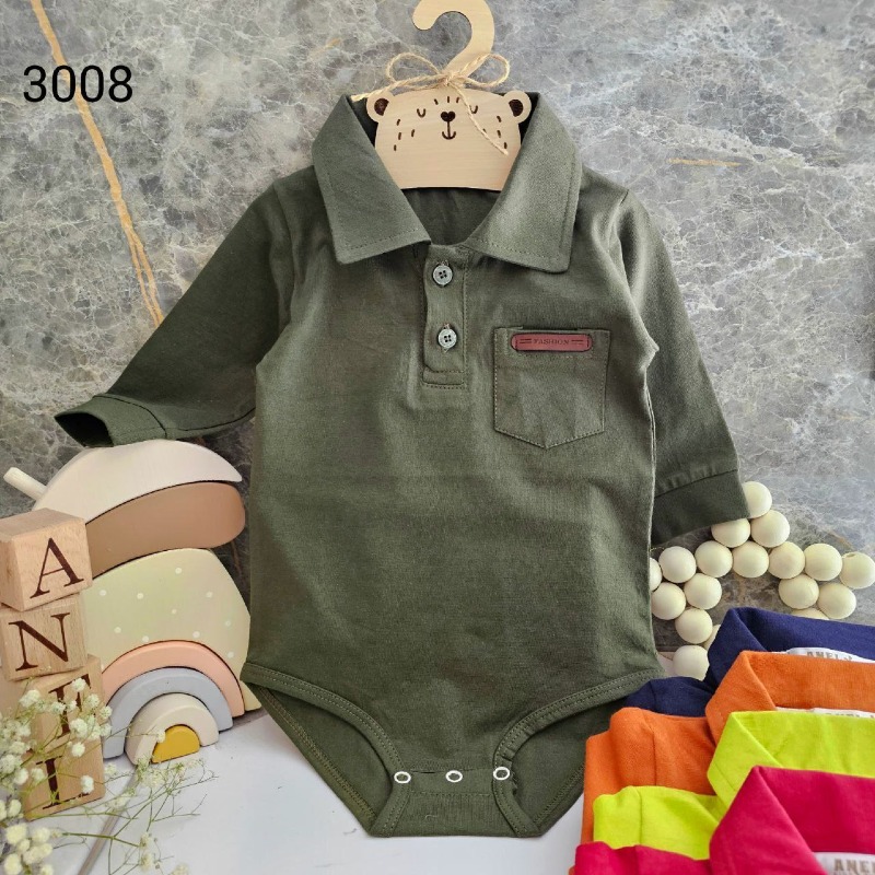 بادی یقه انگلیسی (کد 3008) پک 4 عددی