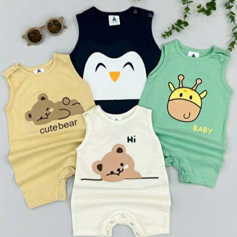 4002 رامپرهای آستین کوتاه baby gap (پک۵عددی)